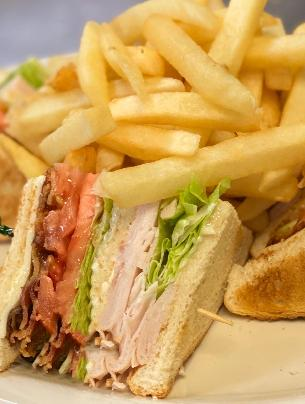 Sandwich with fries