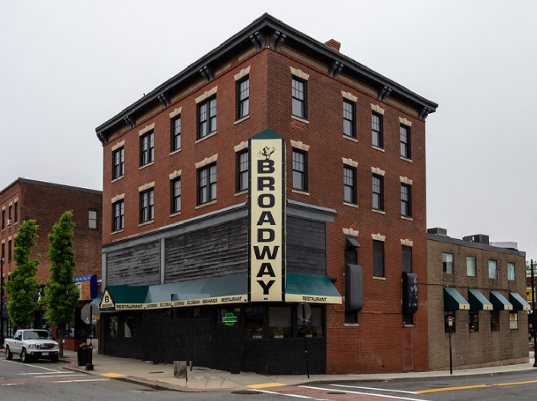 The Broadway restaurant exterior, Worcester MA