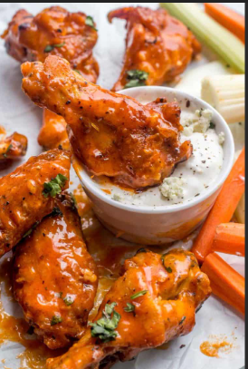 Broadway wings with dipping sauce